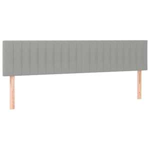 vidaXL voodipeatsid, helehall, 160x5x78/88 cm, kangas