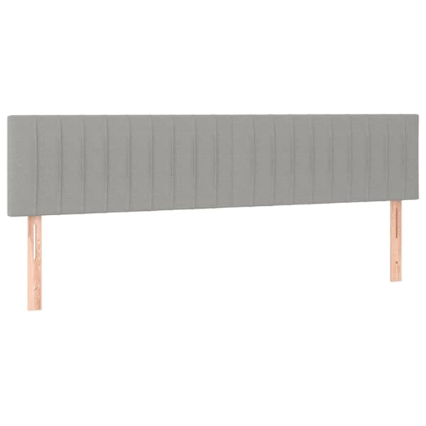 vidaXL voodipeatsid, helehall, 160x5x78/88 cm, kangas