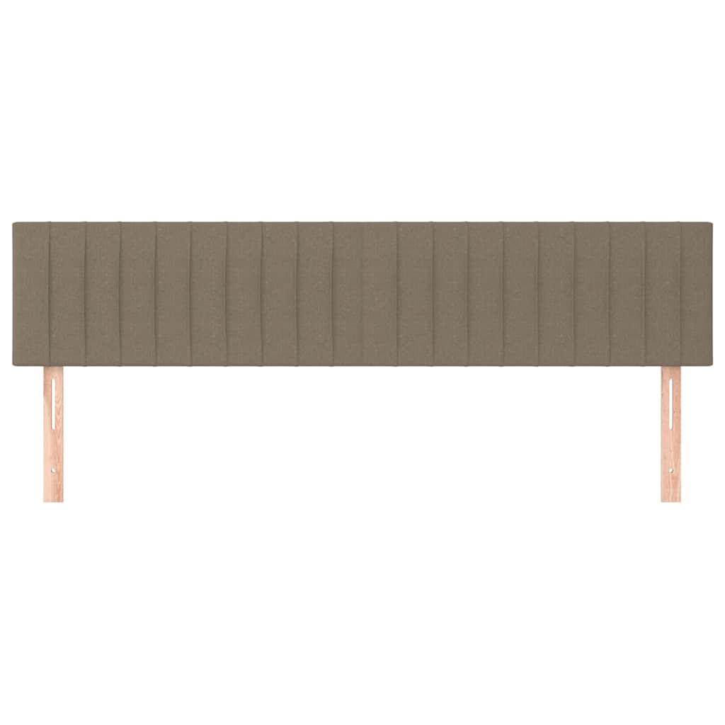 vidaXL Hoofdborden 160x5x78/88 cm stof taupe, foto 2