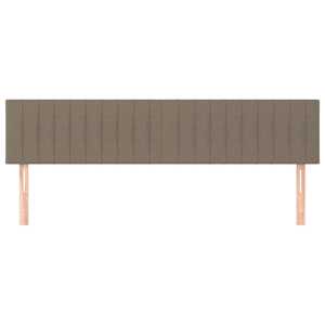 Čela postele 2 ks taupe 72 x 5 x 78/88 cm textil - obrázek 3