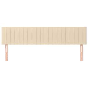 Čelo postele 2 ks krémové 80 x 5 x 78/88 cm textil - obrázek 3