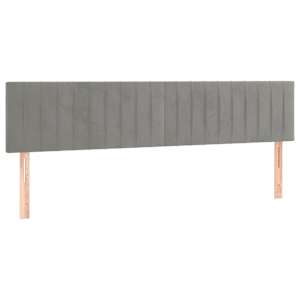 vidaXL voodipeatsid, helehall, 160x5x78/88 cm, samet