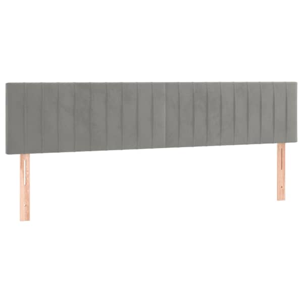 vidaXL voodipeatsid, helehall, 160x5x78/88 cm, samet