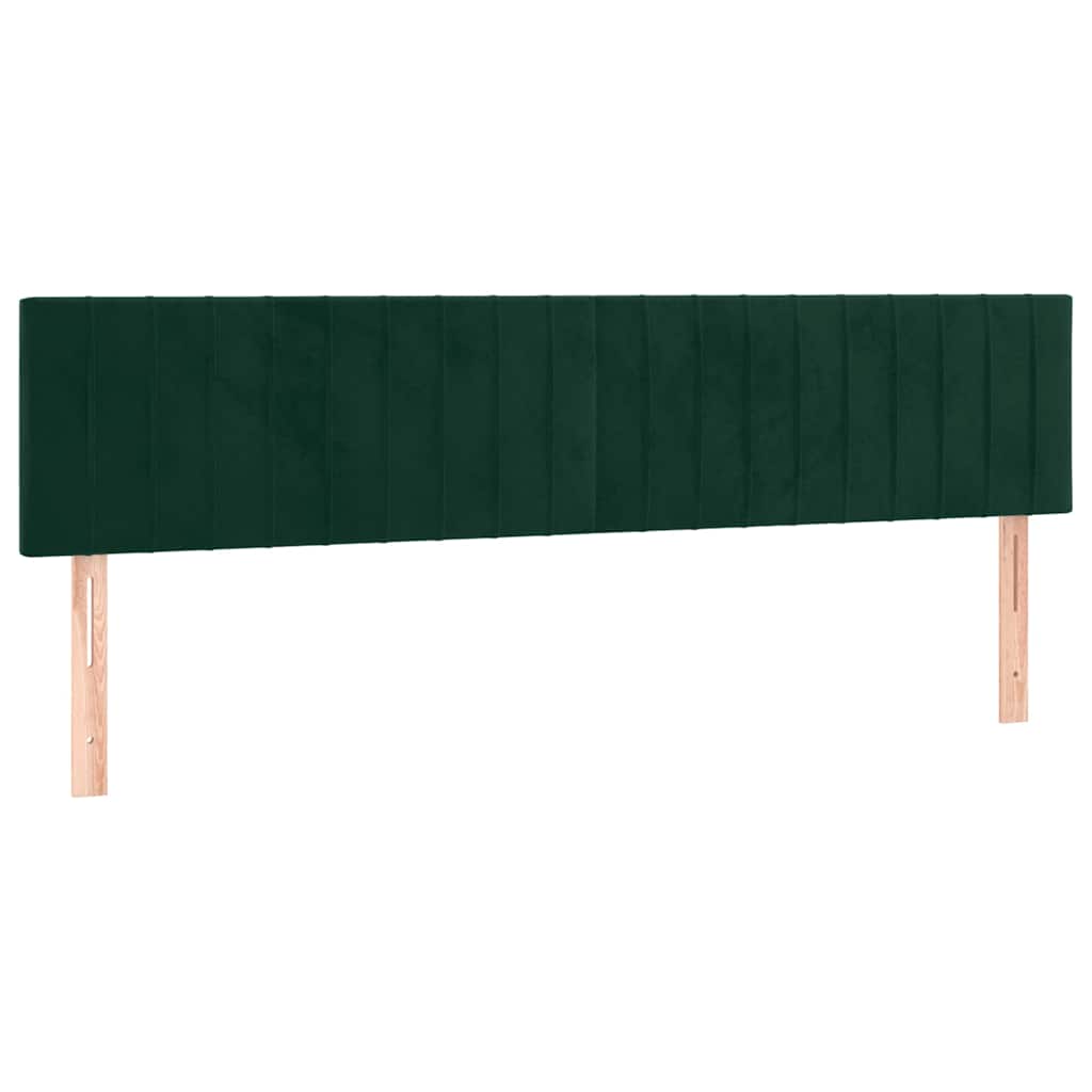 vidaXL Hoofdborden 160x5x78/88 cm fluweel donkergroen groen, foto 3