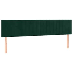 Čelo postele 2 ks tmavě zelené 80 x 5 x 78/88 cm samet - obrázek 2