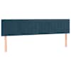 vidaXL voodipeatsid, tumesinine, 160x5x78/88 cm, samet