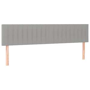 Čelo postele 2 ks světle šedé 90x5x78/88 cm textil - obrázek 2