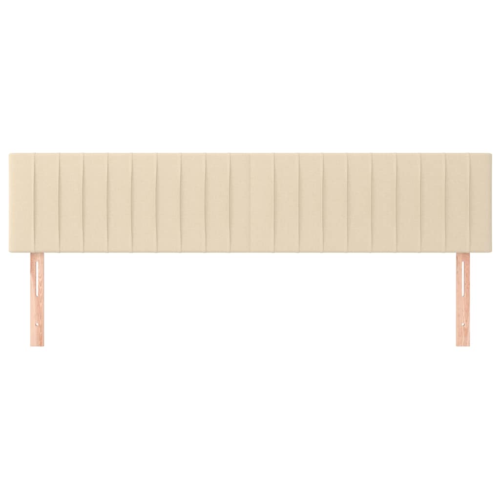 vidaXL Hoofdborden 180x5x78/88 cm stof crèmekleurig, foto 2