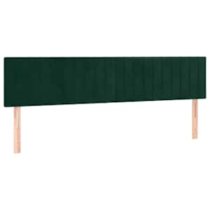vidaXL voodipeatsid, tumerohelised, 180x5x78/88 cm, samet