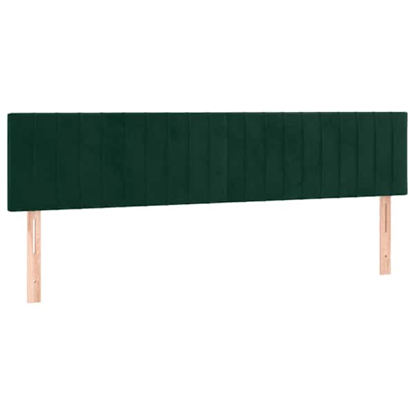vidaXL voodipeatsid, tumerohelised, 180x5x78/88 cm, samet