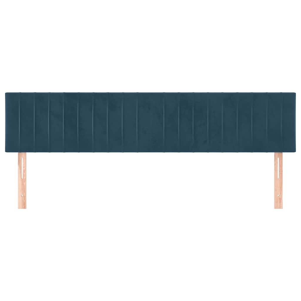 vidaXL Hoofdborden 180x5x78/88 cm fluweel donkerblauw blauw, foto 2