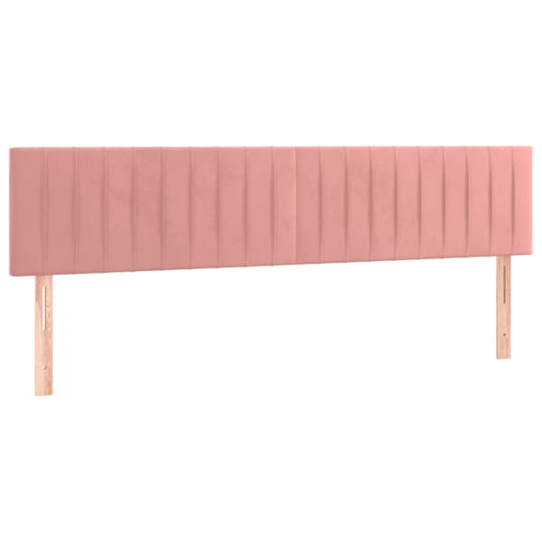 vidaXL voodipeatsid, roosa, 180x5x78/88 cm, samet