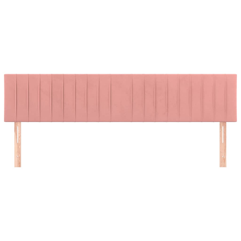 vidaXL Hoofdborden 180x5x78/88 cm fluweel roze, foto 2