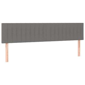 vidaXL voodipeatsid, tumehall, 200x5x78/88 cm, kangas