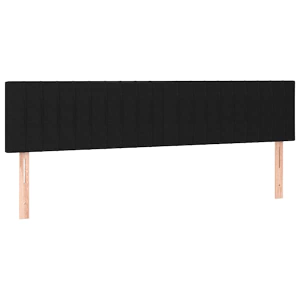 vidaXL voodipeatsid, must, 200x5x78/88 cm, kangas