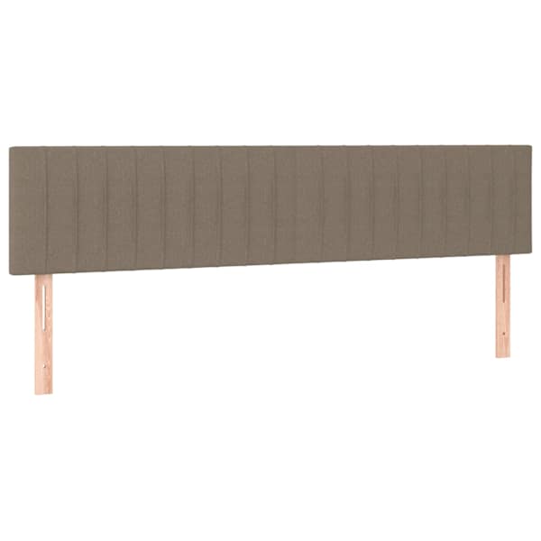 vidaXL voodipeatsid, pruunikashall, 200x5x78/88 cm, kangas