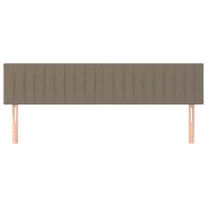 Čelo postele 2 ks taupe 100x5x78/88 cm textil - obrázek 3