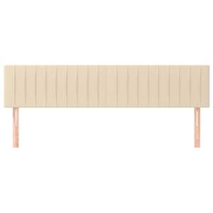Čela postele krémová 200x5x78/88 cm látka - obrázek 3