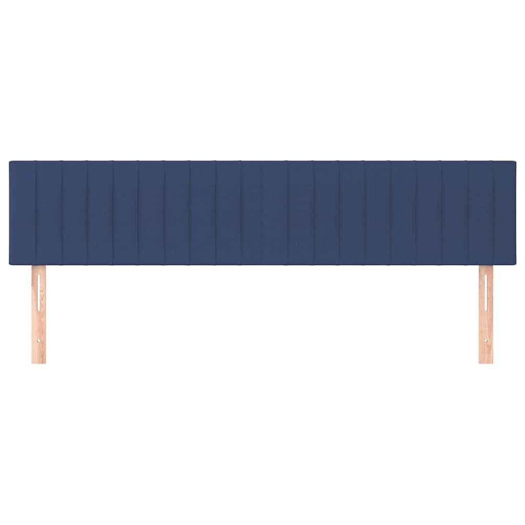 vidaXL Hoofdborden 200x5x78/88 cm stof blauw, foto 2