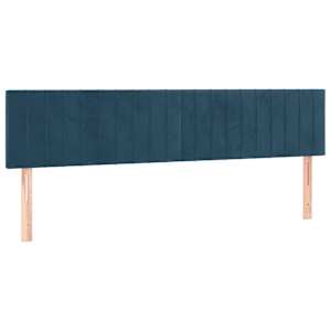 vidaXL voodipeatsid, tumesinine, 200x5x78/88 cm, samet