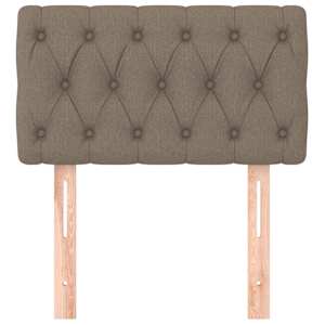 Čelo postele taupe 80 x 7 x 78/88 cm textil - obrázek 3