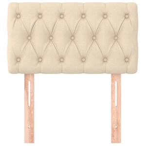 Čelo postele krémové 80 x 7 x 78/88 cm textil - obrázek 3