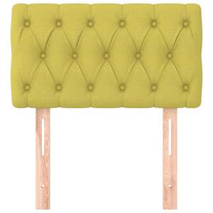 vidaXL Posteljno vzglavje zeleno 80x7x78/88 cm blago