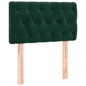 vidaXL voodipeats, tumeroheline, 80x7x78/88 cm, samet