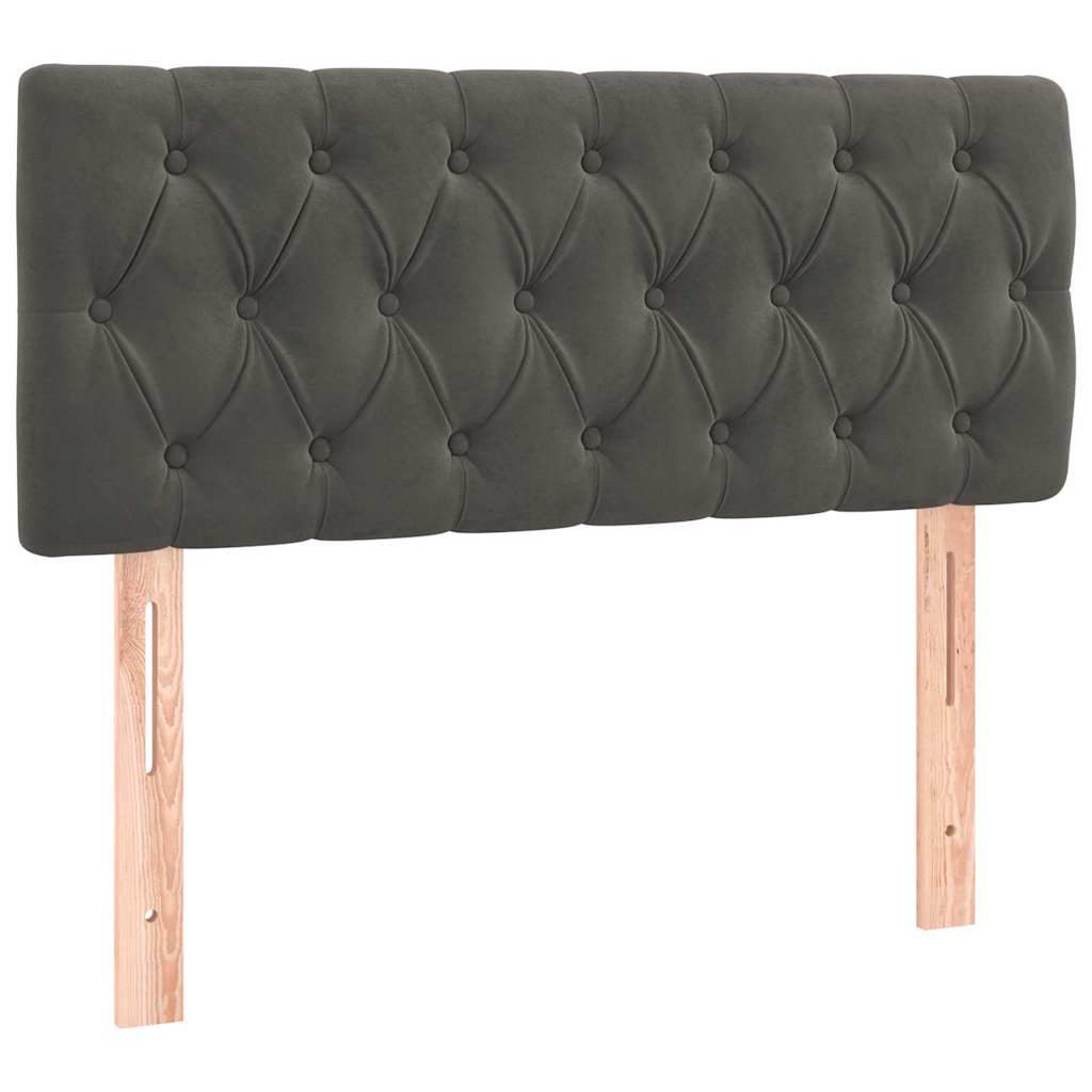 vidaXL Hoofdbord 90x7x78/88 cm fluweel donkergrijs grijs, foto 3