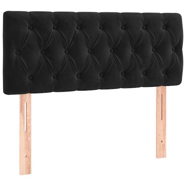 vidaXL voodipeats, must, 90x7x78/88 cm, samet
