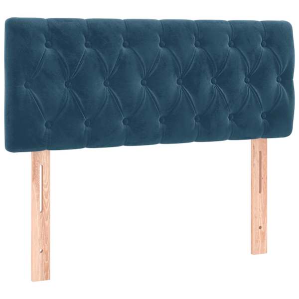 vidaXL voodipeats, tumesinine, 90x7x78/88 cm, samet