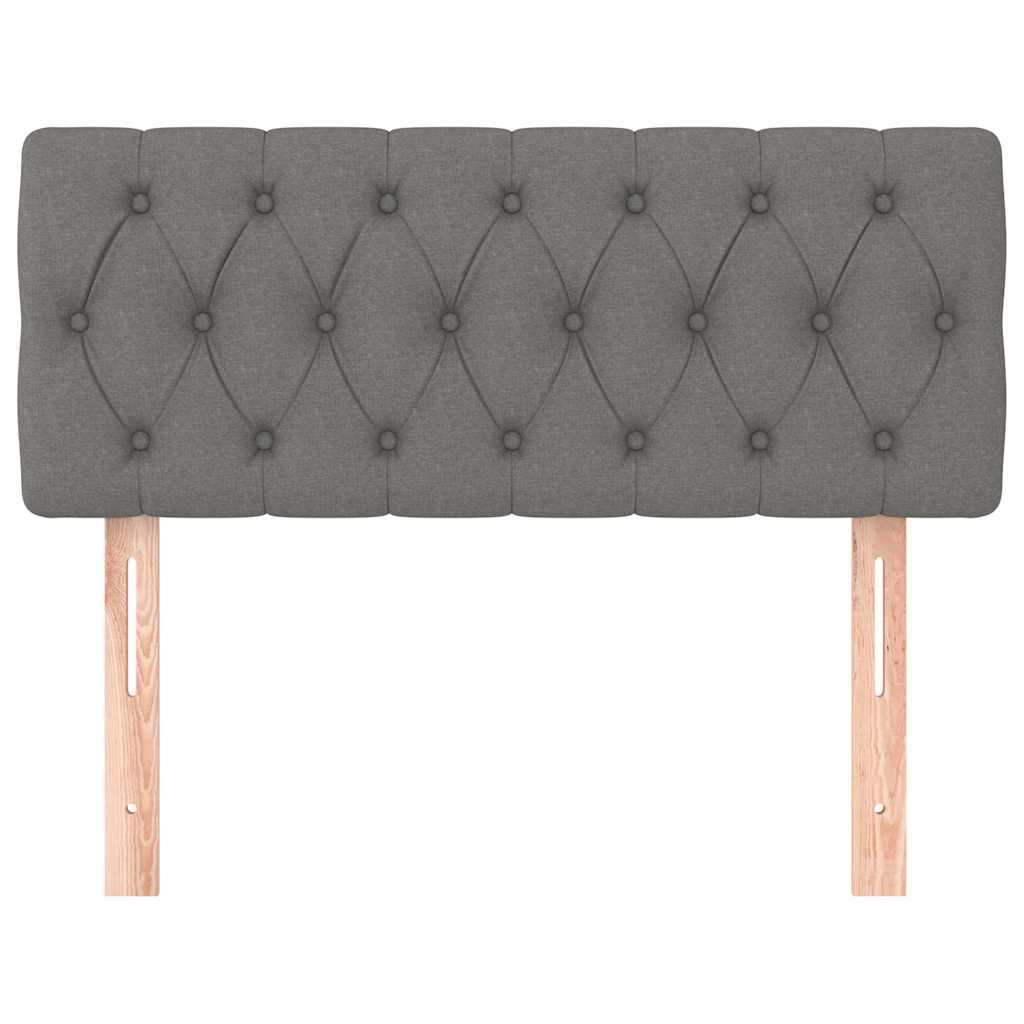 vidaXL Hoofdbord 100x7x78/88 cm stof donkergrijs grijs, foto 2