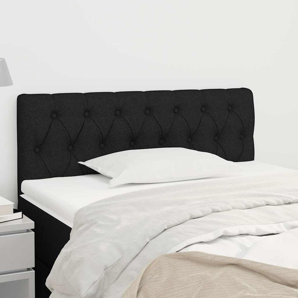 vidaXL Tăblie de pat, negru, 100x7x78/88 cm, textil