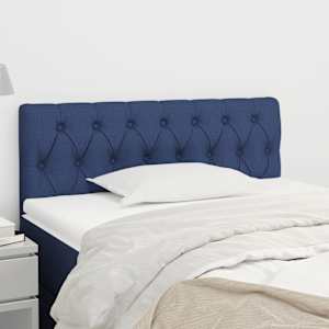Čelo postele modré 100x7x78/88 cm textil - obrázek 1
