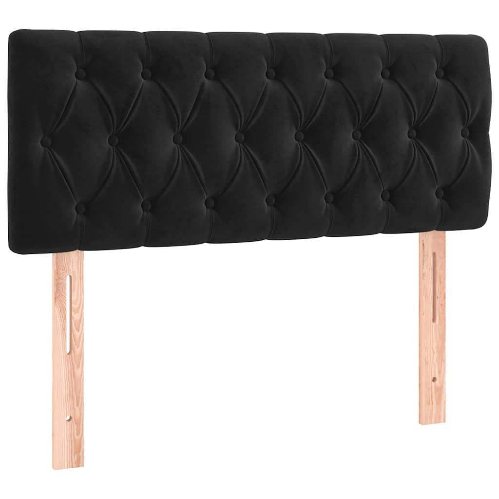 E-shop vidaXL Čelo postele čierne 100x7x78/88 cm zamat