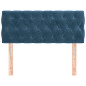 vidaXL Κεφαλάρι Κρεβατιού Σκούρο Μπλε 100x7x78/88 εκ. Βελούδινο