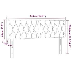 Čela postele 2 ks tmavě hnědá 72x7x78/88 cm textil - obrázek 8