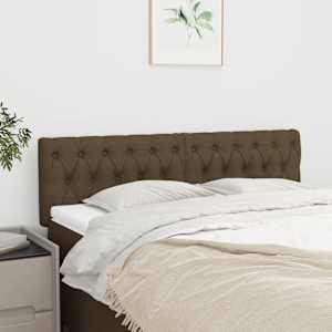 Čela postele 2 ks tmavě hnědá 72x7x78/88 cm textil - obrázek 1