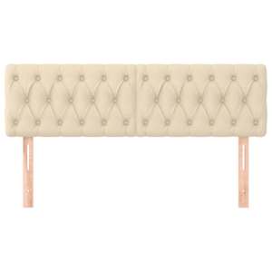 Čela postele 2 ks krémová 72x7x78/88 cm textil - obrázek 3