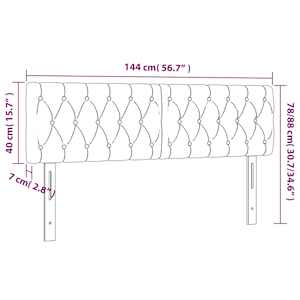 Čela postele 2 ks krémová 72x7x78/88 cm textil - obrázek 8