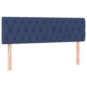 Čela postele 2 ks modrá 72x7x78/88 cm textil - obrázek 2