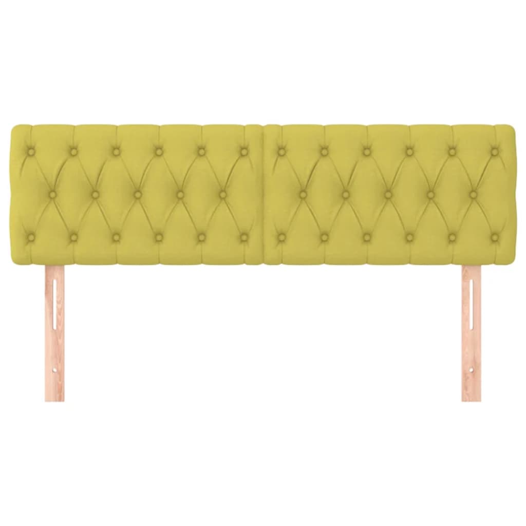 vidaXL Hoofdborden 2 st 72x7x78/88 cm stof groen afbeelding