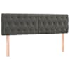 vidaXL voodipeatsid, tumehall, 144x7x78/88 cm, samet