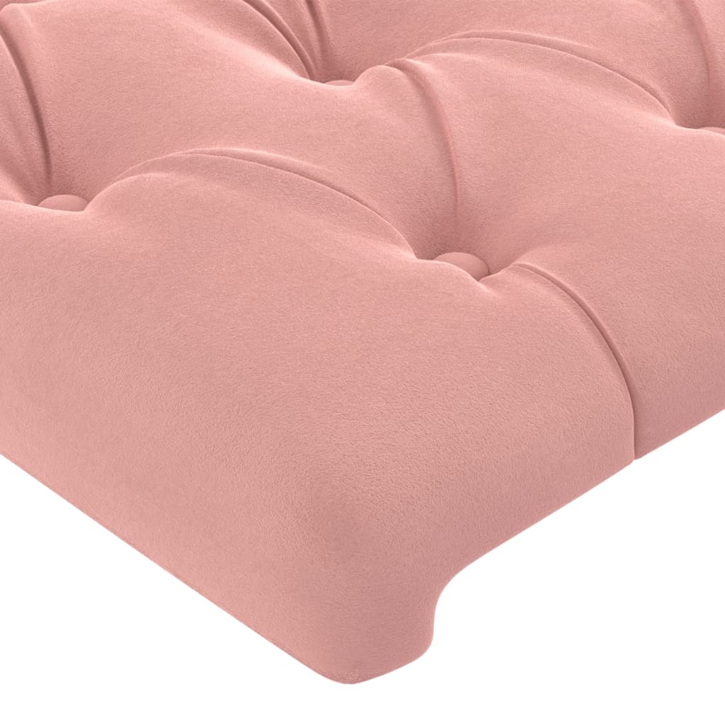 gultas galvgaļi, 2 gab., 72 x 7 x 78/88 cm, rozā samts | Stepinfit.lv