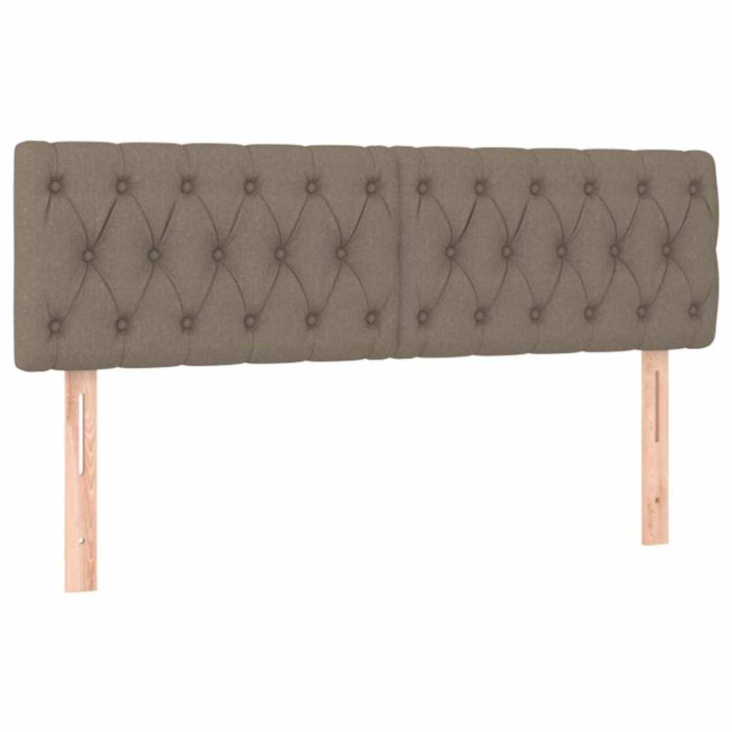 vidaXL Hoofdborden 160x7x78/88 cm stof taupe, foto 3