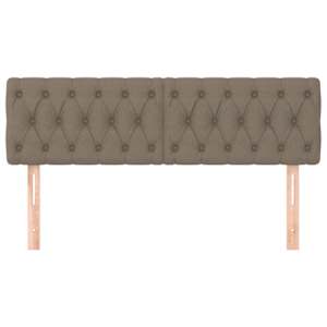 Čela postele 2 ks taupe 80x7x78/88 cm textil - obrázek 3