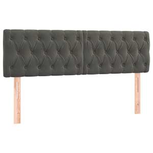 vidaXL voodipeatsid, tumehall, 160x7x78/88 cm, samet
