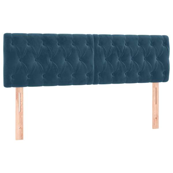 vidaXL voodipeatsid, tumesinine, 160x7x78/88 cm, samet