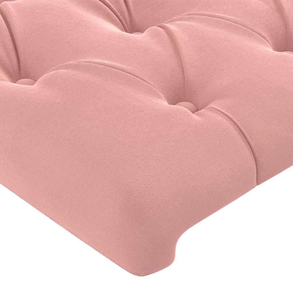 vidaXL Hoofdborden 160x7x78/88 cm fluweel roze, foto 4