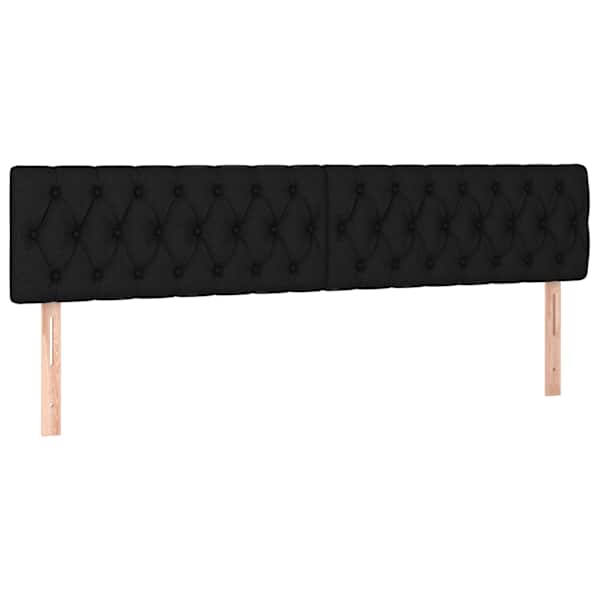 vidaXL voodipeatsid, must, 180x7x78/88 cm, kangas